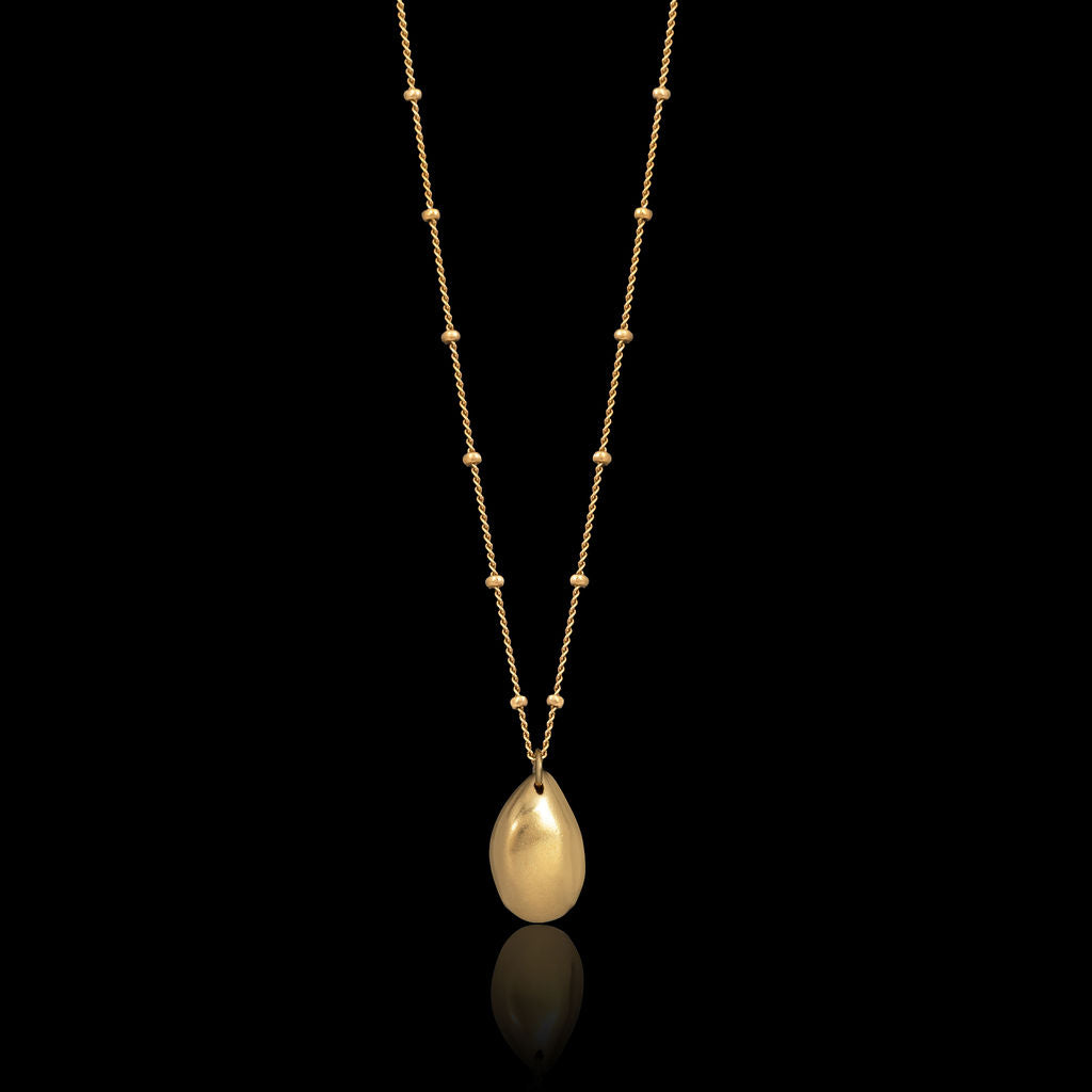 Seed Charm Necklace - 18kt gold Vermeil