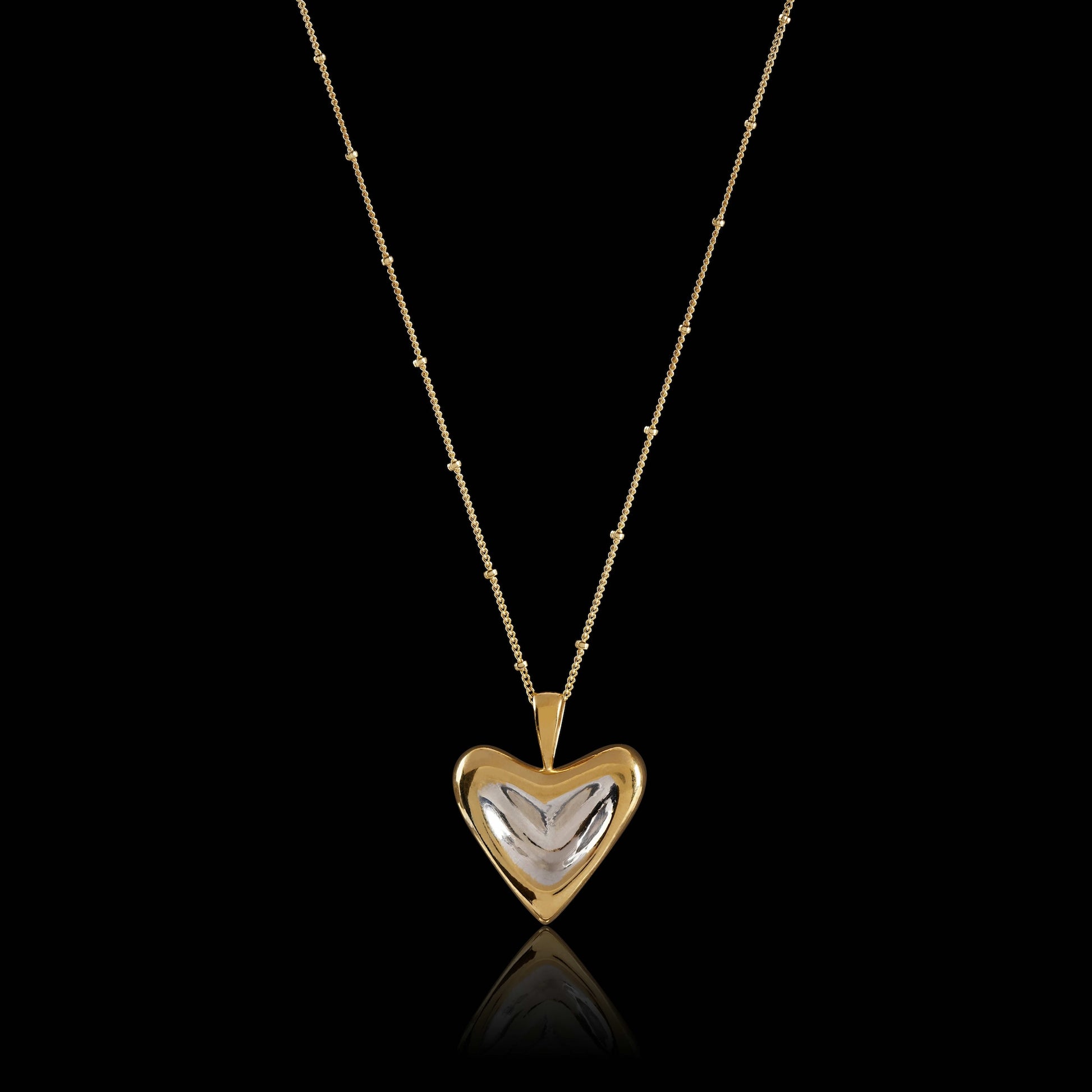 Elsie & May 18kt Gold Vermeil Heart Necklace with a Silver Insert