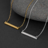 18kt Gold Vermeil Textured Bar Necklace