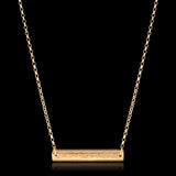 18kt Gold Vermeil Textured Bar Necklace