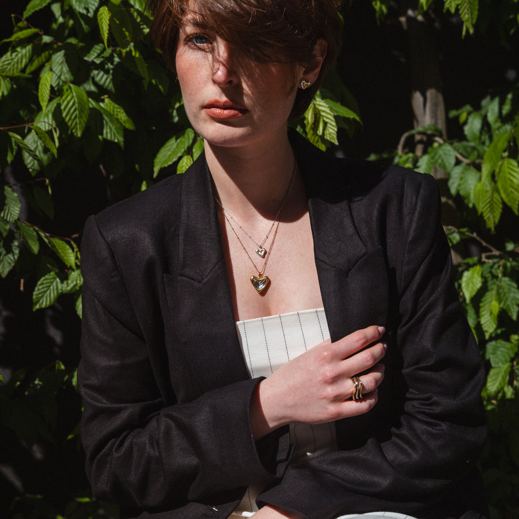 Elsie & May Gold Heart Necklace
