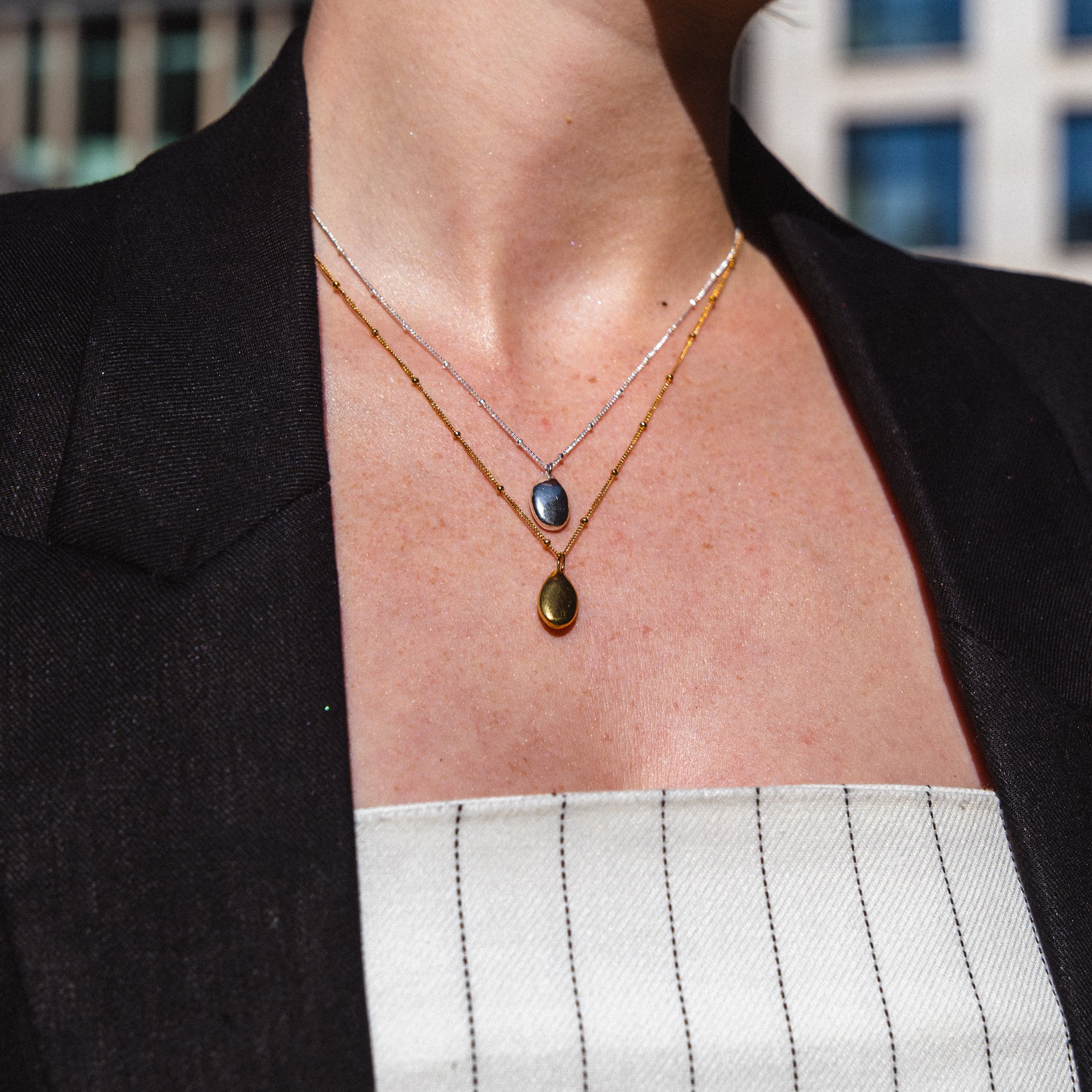 Seed Charm Necklace - Sterling Silver