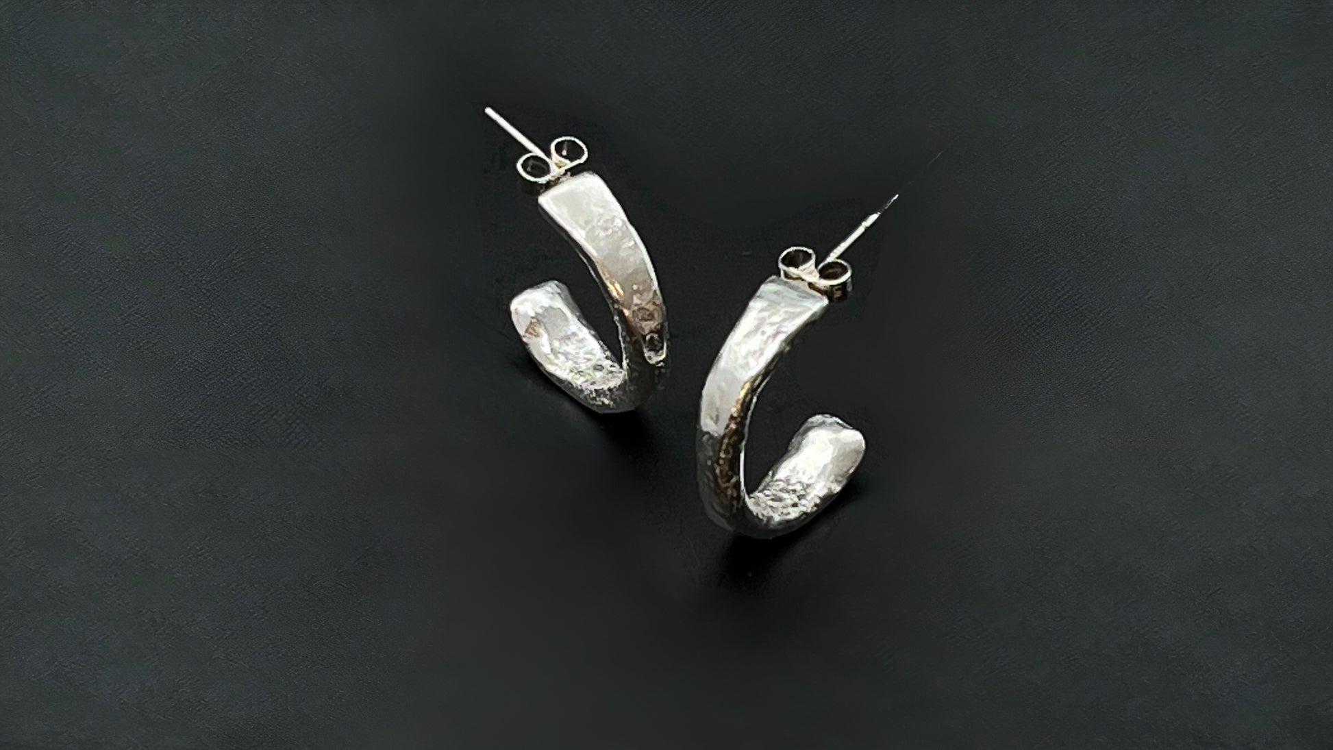 Organic Sterling Silver Hoop Ear-Rings