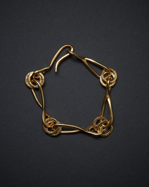 18kt Gold Vermeil Textured Link Bracelet