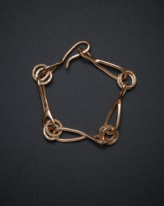 Rose Gold Vermeil Textured Link Bracelet