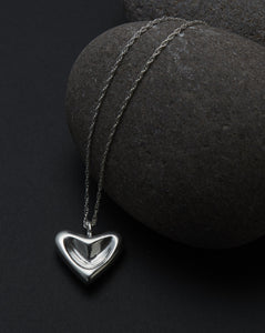 Elsie & May Silver Heart Necklace