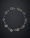 Sterling Silver Textured Link Necklace